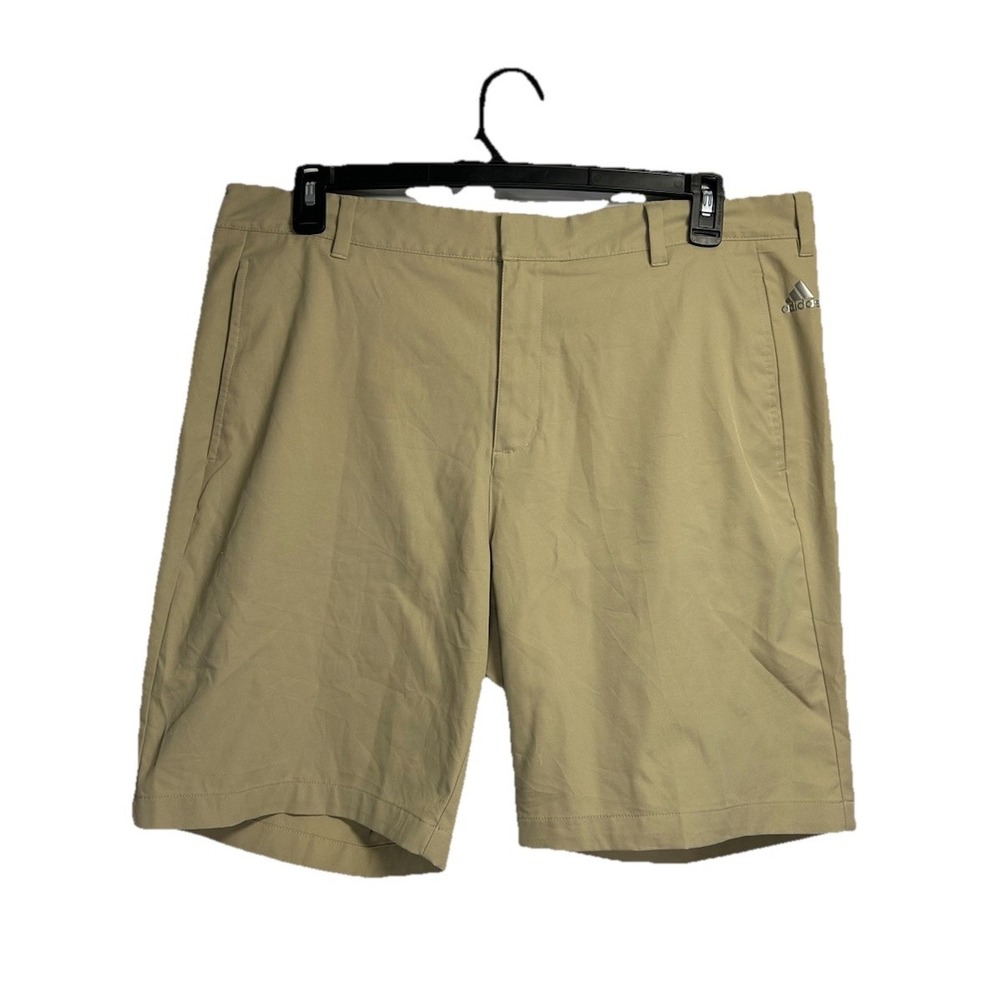Adidas Golf Shorts Men's 39 Brown Performance Clima Lite Logo Stretch 9" Inseam‎